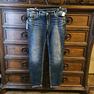 Women's Silver Skinny Jeans